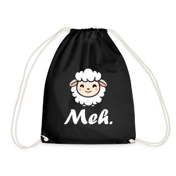 sheep - Drawstring Bag - black - Front