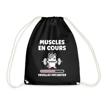 Humour musculation - Sac de sport léger - noir - Devant