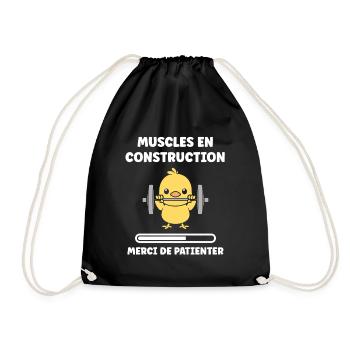 Animaux Humour musculation - Sac de sport léger - noir - Devant