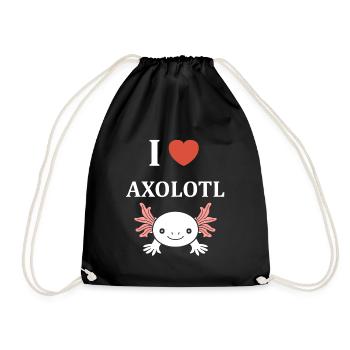 Axolotl - Turnbeutel - Schwarz - Vorne