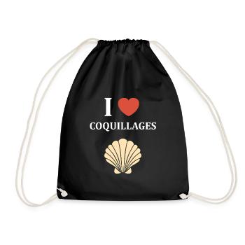 coquillage - Sac de sport léger - noir - Devant