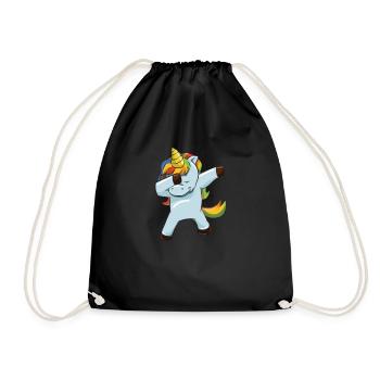 Licorne dabbing cool Unicorn cadeau - Sac de sport léger - noir - Devant