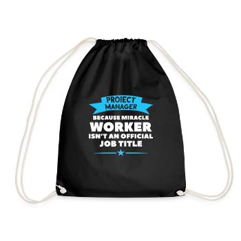 Cadeau de t-shirt Work Miracle Project Manager - Sac de sport léger - noir - Devant