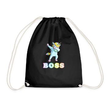 Tamponner cadeau d'anniversaire garçon licorne patron - Sac de sport léger - noir - Devant