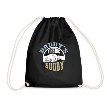 Cadeau de pêcheur de poisson bébé père pêche - Sac de sport léger - noir - Devant