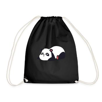 Panda - Drawstring Bag - black - Front
