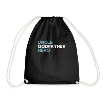Oncle Parrain héro Shirt Meilleur Oncle Cadeau - Sac de sport léger - noir - Devant