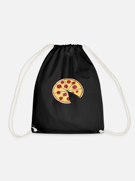 Pizza Partnerlook Mama Sohn Tochter Papa Geschenk - Turnbeutel - Schwarz