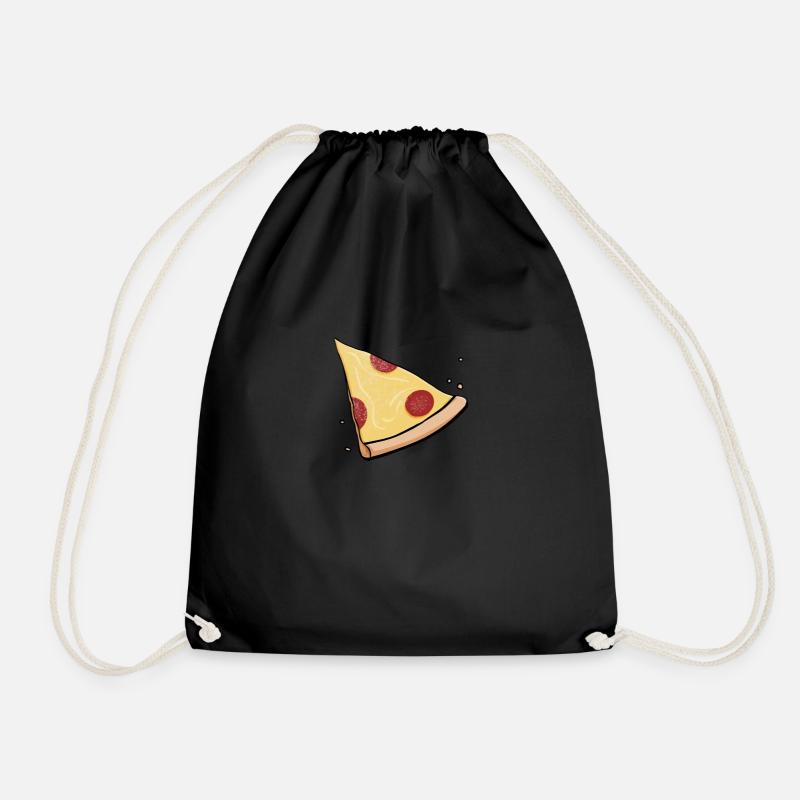 Pizza Baby Partnerlook Kind Mama Papa Geschenk - Turnbeutel - Schwarz