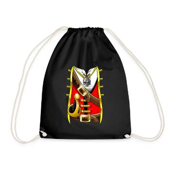 Pirate costume disguise pirate costume Halloween - Drawstring Bag - black - Front