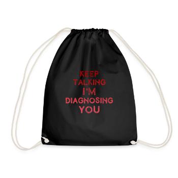 Speech further diagnose psychology gift - Drawstring Bag - black - Front