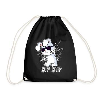 Hip Hop Lapin - Sac de sport léger - noir - Devant