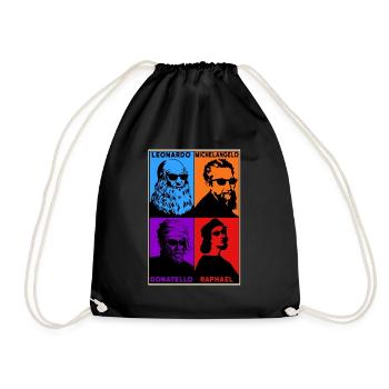Leonardo Michelangelo Donatello Raphael - Drawstring Bag - black - Front