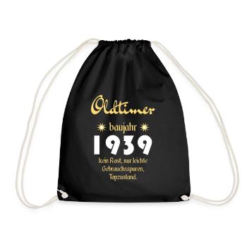Oldtimer built in 1939 - Drawstring Bag - black - Front