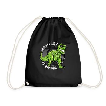 T-Rex Tyrannosaurus Costume Dino Boy Gift - Drawstring Bag - black - Front