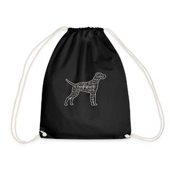 Vizsla Dog design for Women & Men - Drawstring Bag - black - Front