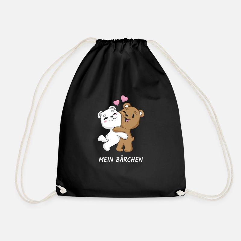 Mein Bärchen Umarmung Bär Geschenk Valentinstag - Turnbeutel - Schwarz