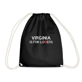 Virginia ist für den Liebhaberentwurf | Betrübt - Turnbeutel - Schwarz - Vorne