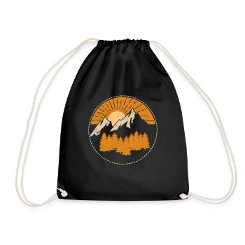 Aventure en plein air nature cadeau nature camping - Sac de sport léger - noir - Devant
