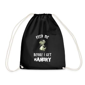 Hangry Design für Frauen, Männer & Kinder - Turnbeutel - Schwarz - Vorne