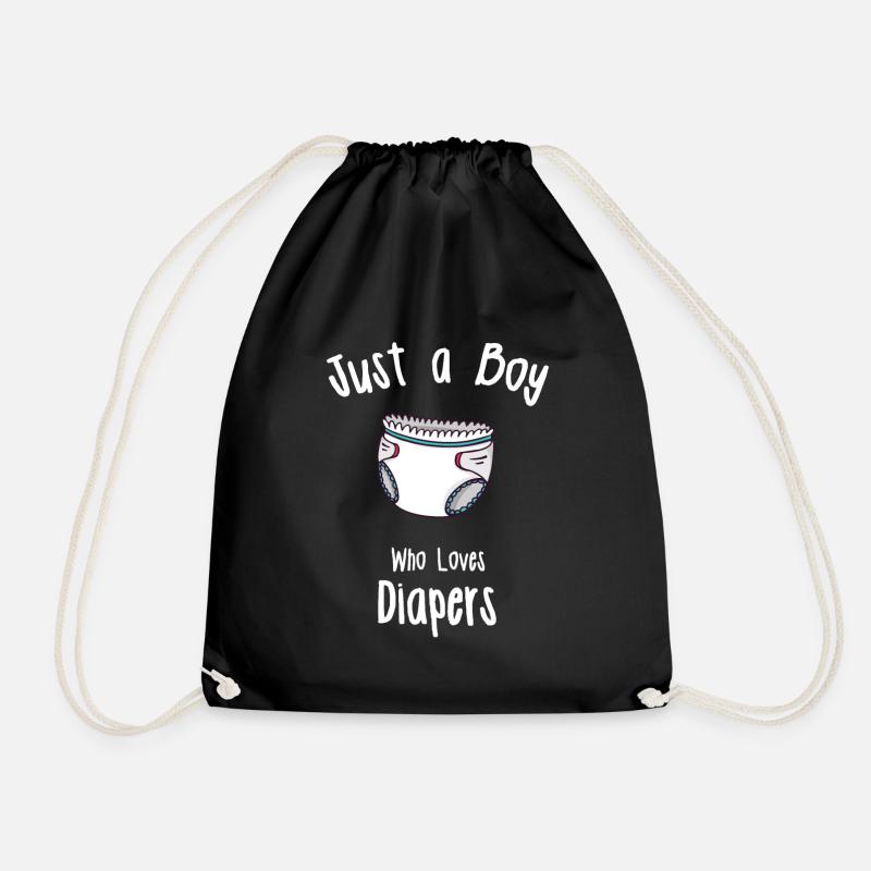 Conceptions de couches ABDL pour hommes - Sac de sport léger - noir