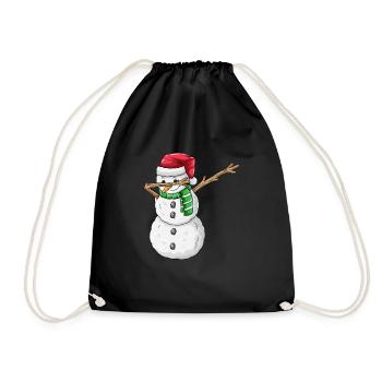 Enfants Bonhomme de neige Cadeau Noël - Sac de sport léger - noir - Devant