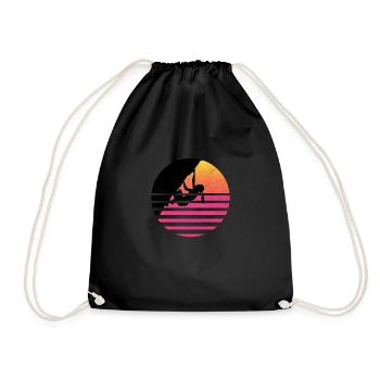 Conception de cadeau d'escalade de rocher - Sac de sport léger - noir - Devant