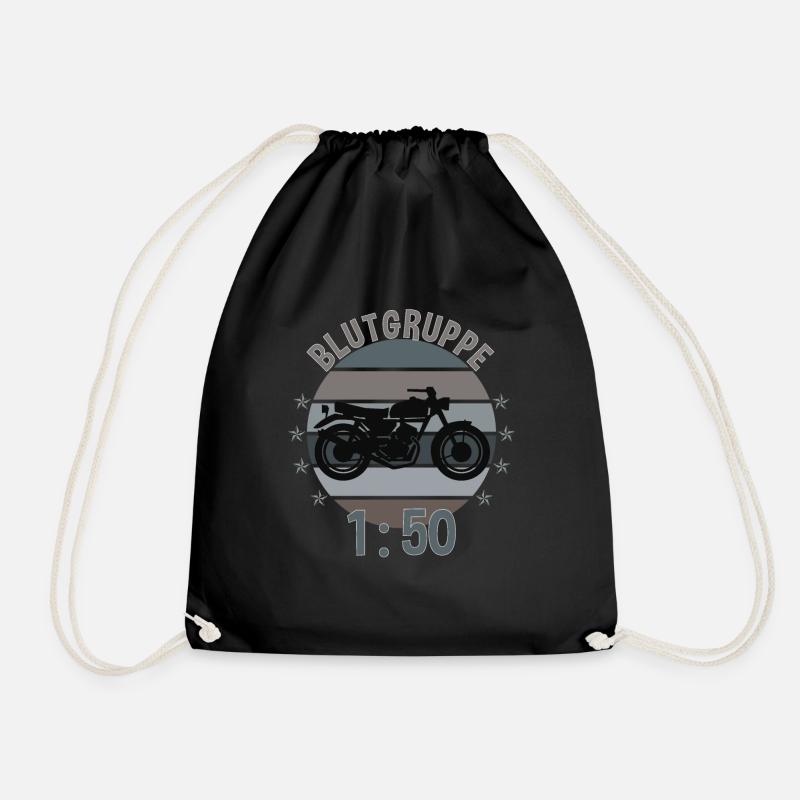 Blutgruppe 1:50 Moped Motorrad DDR Osten Geschenk - Turnbeutel - Schwarz