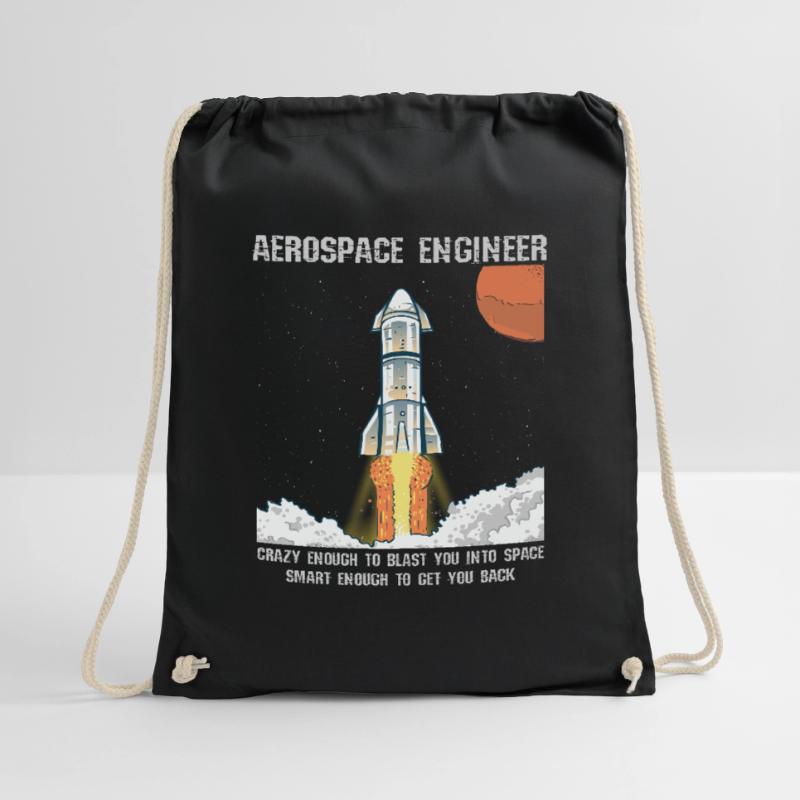 Space Engineer Space Flight Astronaut Rocket Drawstring Bag