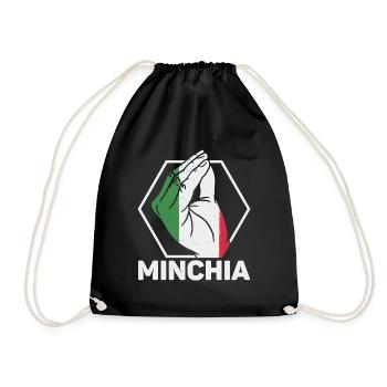 Italie Minichia Drôles de citations proverbes Italienisc - Sac de sport léger - noir - Devant
