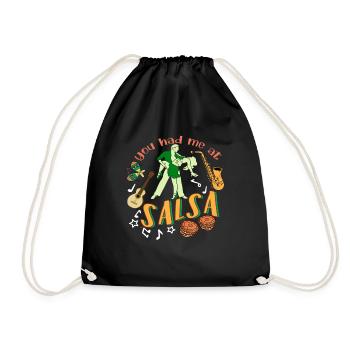 Salsa Dance Dancer Dance Dance Teacher Gift Idea - Drawstring Bag - black - Front