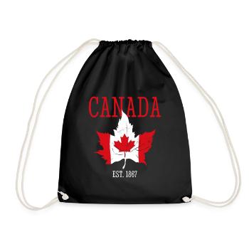 Canada Hockey East 1867 Flag Patriotic - Turnbeutel - Schwarz - Vorne