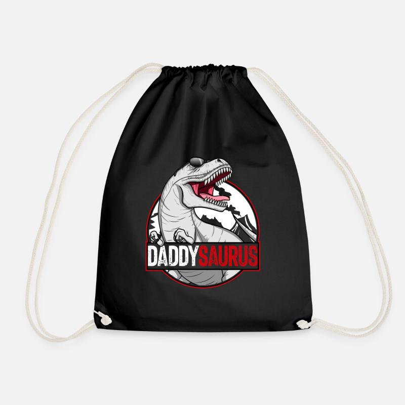 Daddy Saurus T-Rex Matching Family Dinosaurier Dad - Turnbeutel - Schwarz