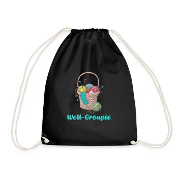 Knit - Drawstring Bag - black - Front