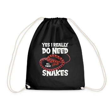 Serpent Maïs Serpent Reptile Idée Cadeau - Sac de sport léger - noir - Devant