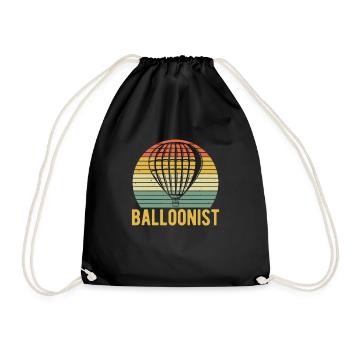 Montgolfière rétro Balloon Vintage Montgolfière - Sac de sport léger - noir - Devant