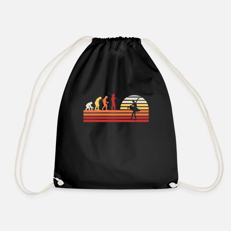 Ballet Ballerina Ballet Dancer - Drawstring Bag - black