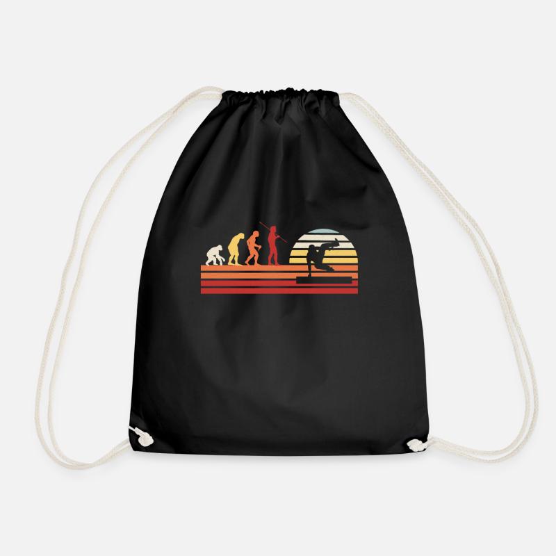 Retro Parkour Vintage Parkour - Drawstring Bag - black