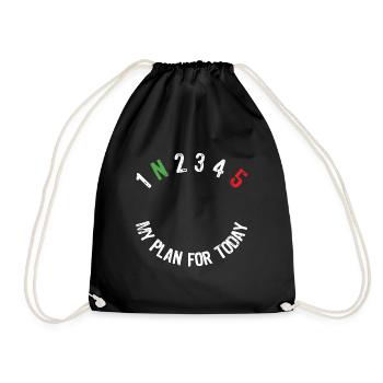 Motif de moto pour motards avec slogan - Sac de sport léger - noir - Devant