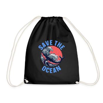 Marine biology - Drawstring Bag - black - Front