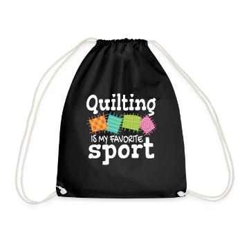 Sewing Quilting Quilting - Drawstring Bag - black - Front