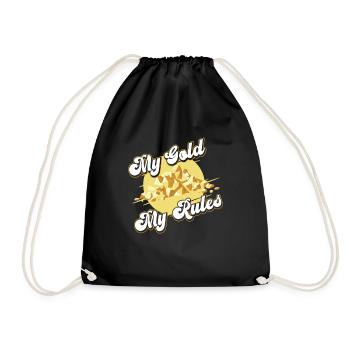 Gold Mining Gold Mine - Drawstring Bag - black - Front