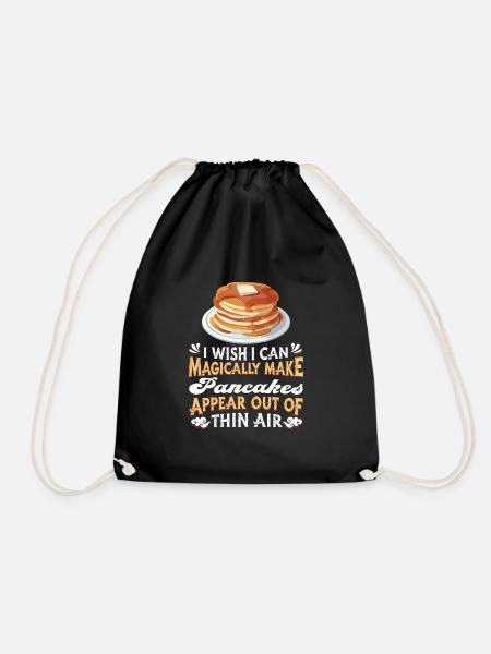 Pancakes Eierkuchen - Turnbeutel - Schwarz