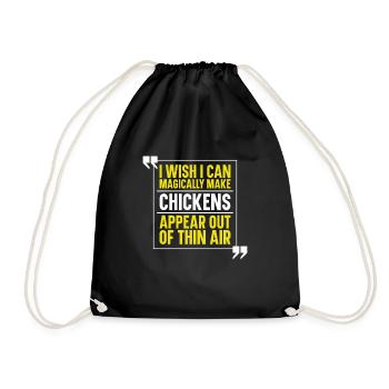 Chicken Farm Farmer Farmer Chicken Farmer - Drawstring Bag - black - Front