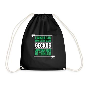 Gecke Lizard Reptile Lizard Lizard - Drawstring Bag - black - Front