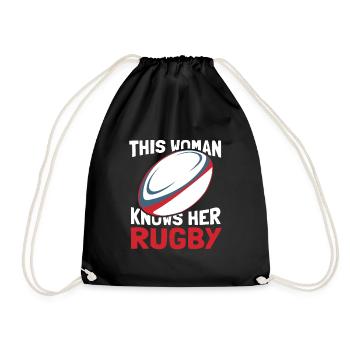 Rugby - Drawstring Bag - black - Front