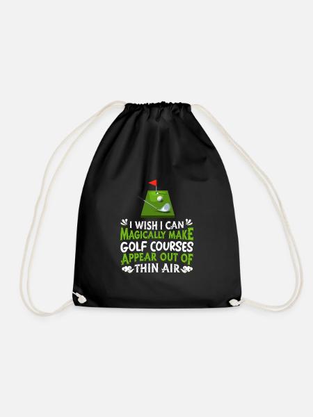 Golf Golfer Golfspieler Golfen Golfplatz - Turnbeutel - Schwarz