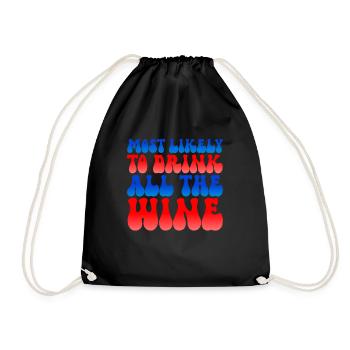 Am wahrscheinlichsten den gesamten Wein am 4. Juli - Turnbeutel - Schwarz - Vorne