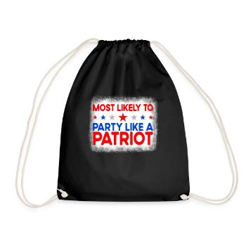 Am wahrscheinlichsten wie ein Patriot am 4. Juli f - Turnbeutel - Schwarz - Vorne