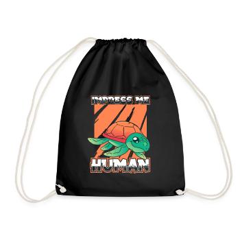 Tortue de mer - Sac de sport léger - noir - Devant